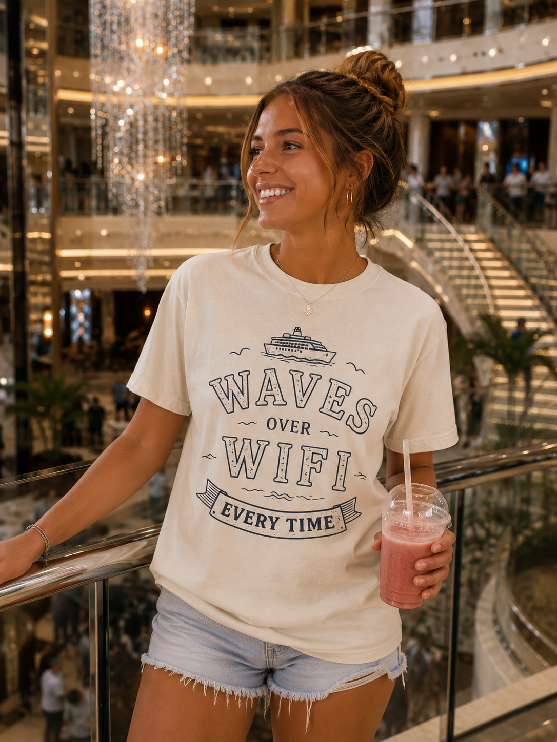 Waves Over WiFi Tee